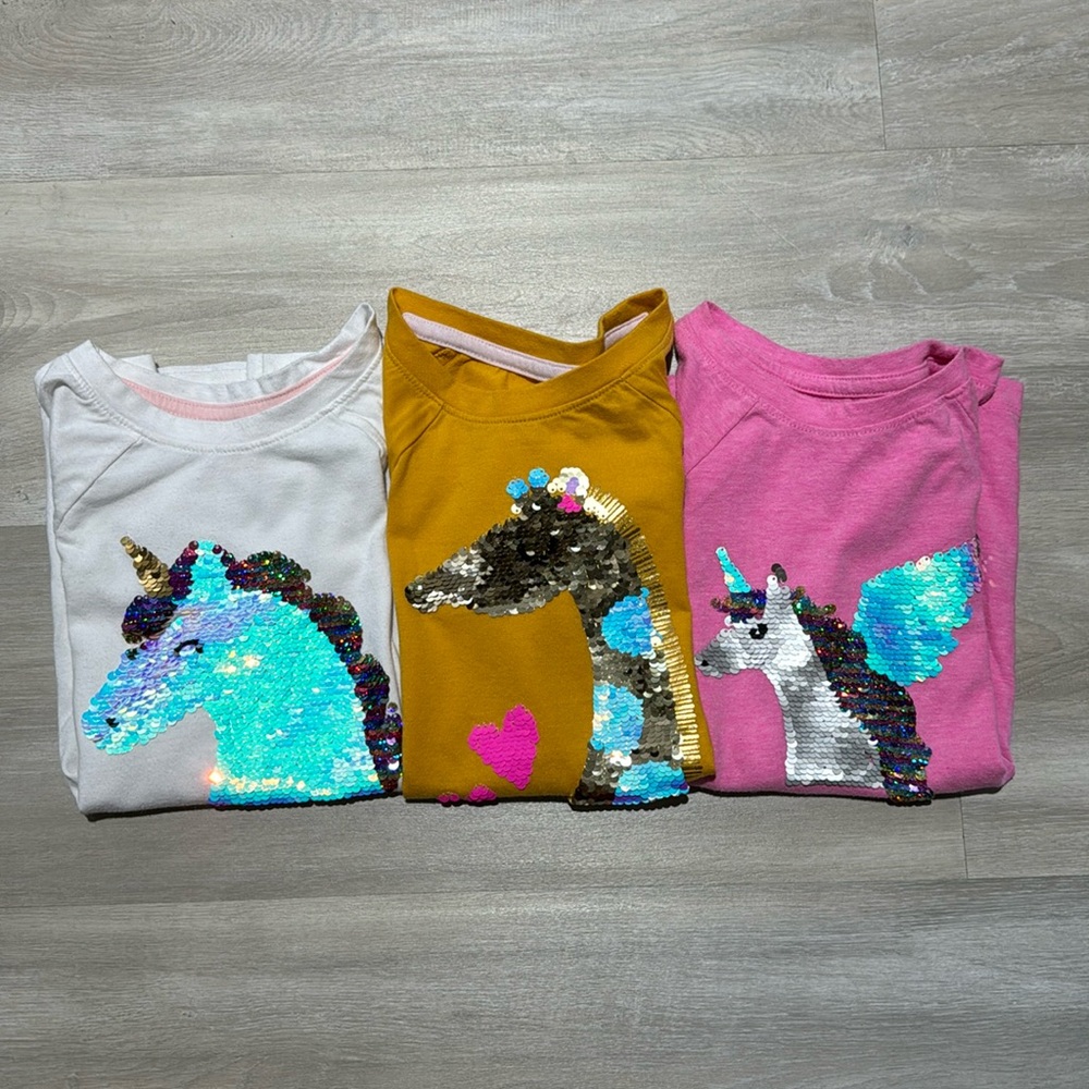 Cat & Jack- Sequin Circus Bundle (3 shirts), Girls size S (6/6X)
